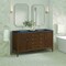 James Martin Vanities 60'' Double Vanity, Mid Century Walnut w/ 3 CM Charcoal Soapstone Quartz Top 485-V60D-WLT-3CSP - alternate 2